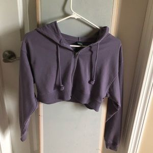 Purple Cropped Sweatshirt